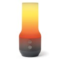 Lampa stołowa bezprzewodowa z głośnikiem i USB, Terrace+, szara - Lexon
