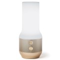 Lampa stołowa bezprzewodowa z głośnikiem i USB, Terrace+, złota - Lexon