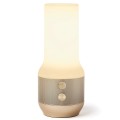 Lampa stołowa bezprzewodowa z głośnikiem i USB, Terrace+, złota - Lexon