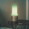 Lampa stołowa bezprzewodowa z głośnikiem i USB, Terrace+, złota - Lexon