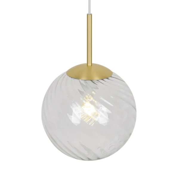 Lampa wisząca kula szklana Chisell 25 z efektem wirowym - Nordlux
