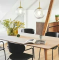 Lampa wisząca kula szklana Chisell 25 z efektem wirowym - Nordlux