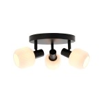Szklana lampa sufitowa 3 klosze ryflowane Milford Mini - Nordlux