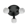 Szklana lampa sufitowa 3 klosze ryflowane Milford Mini - Nordlux