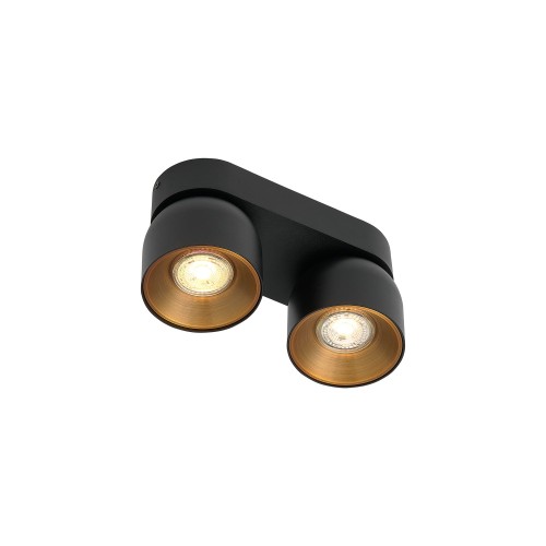 Lampa sufitowa spot czarna Pitcher 2-punktowa - Nordlux