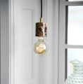 Lampa marmurowa Siv oprawka kabel z podsufitką, brązowa - Nordlux