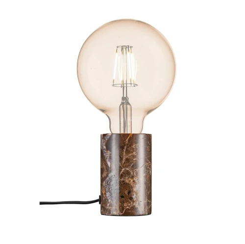 Lampa marmurowa stołowa Siv, brązowa - Nordlux