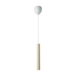 Lampa wisząca tuba karbowana Vico, beżowa - Nordlux