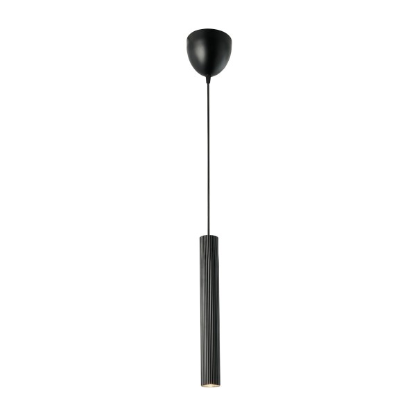 Lampa wisząca tuba karbowana Vico, czarna - Nordlux