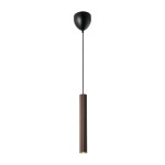 Lampa wisząca tuba karbowana Vico, brązowa - Nordlux
