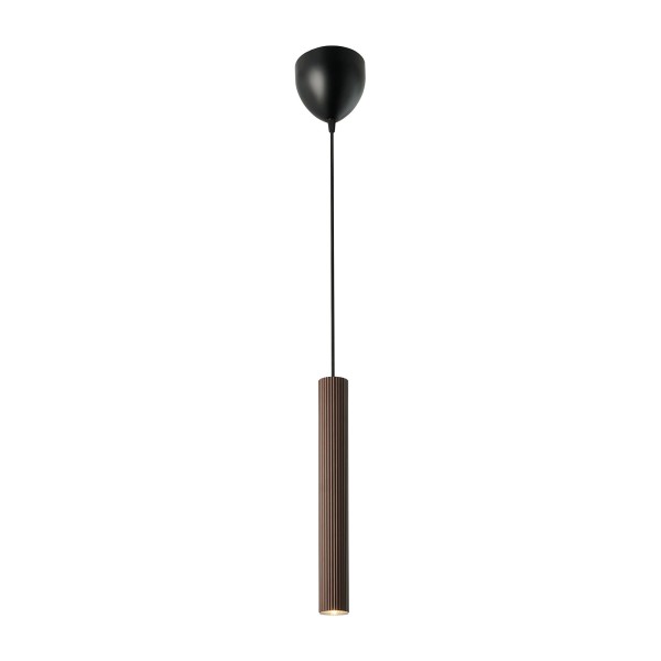 Lampa wisząca tuba karbowana Vico, brązowa - Nordlux
