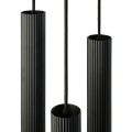 Lampa wisząca tuba potrójna karbowana Vico, czarna - Nordlux