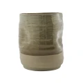 Ceramiczna osłonka na doniczkę Happy, Khaki - House Doctor