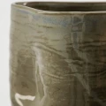 Ceramiczna osłonka na doniczkę Happy, Khaki - House Doctor