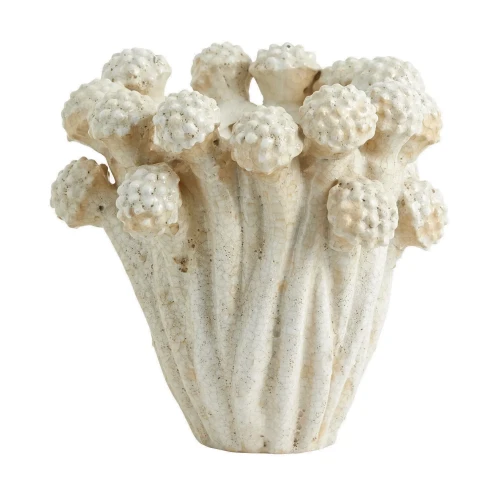 Ceramiczny wazon dekoracyjny Fungi, biały - Nordal