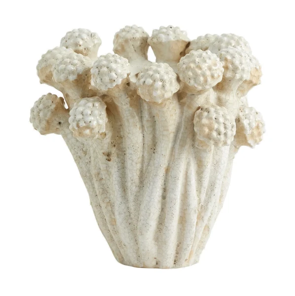 Ceramiczny wazon dekoracyjny Fungi, biały - Nordal