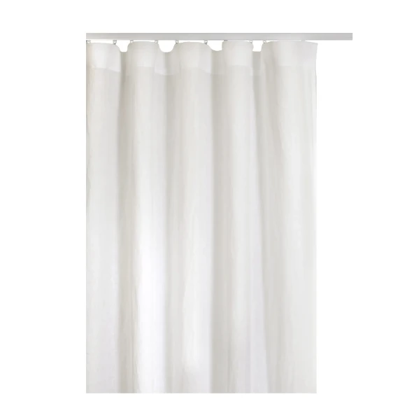Zasłony lniane na duże okna 280x290, Twilight Off-White białe, 1 szt - Himla