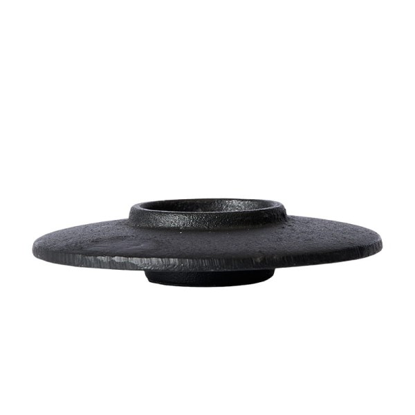 Modern candlestick Candlehonder-L steel and oak - Andersen Furniture