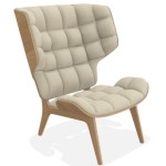 Fotel boucle Mammoth, dąb i tapicerka Grain 61229 - NORR11