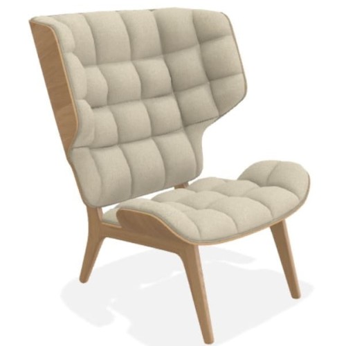 Fotel boucle Mammoth, dąb i tapicerka Grain 61229 - NORR11