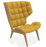 Fotel boucle Mammoth, dąb i tapicerka Grain 62122 - NORR11