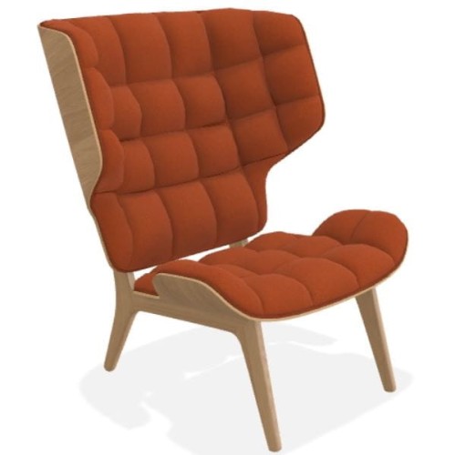 Fotel boucle Mammoth, dąb i tapicerka Grain 63117 - NORR11