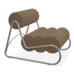 Fotel do salonu nowoczesny Fave, boucle Grain 61230 - NORR11