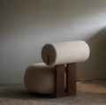 Fotel designerski Hippo Lounge, Dark Smoked Barnum Bouclé 03 - NORR11