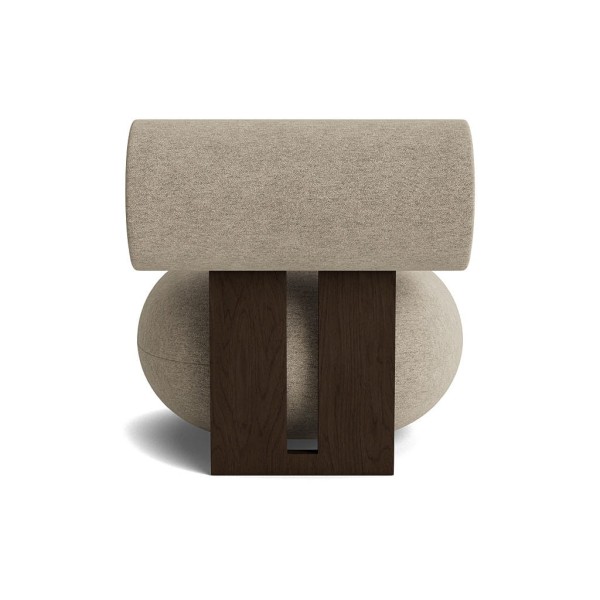 Fotel designerski Hippo Lounge, Dark Smoked Barnum Bouclé 03 - NORR11
