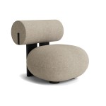 Fotel designerski Hippo Lounge, Black Barnum Bouclé 03 - NORR11