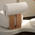Fotel designerski Hippo Lounge, Natural Barnum Bouclé 24 - NORR11