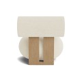 Fotel designerski Hippo Lounge, Natural Barnum Bouclé 24 - NORR11