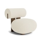 Fotel designerski Hippo Lounge, Light Smoked Barnum Bouclé 24 - NORR11