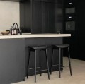 Stołek barowy NY11 75, dąb czarny Black skóra Ultra Black - NORR11