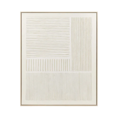 Duży obraz na ścianę Blanche Stripes 80 x 100, biały beż - Pomax