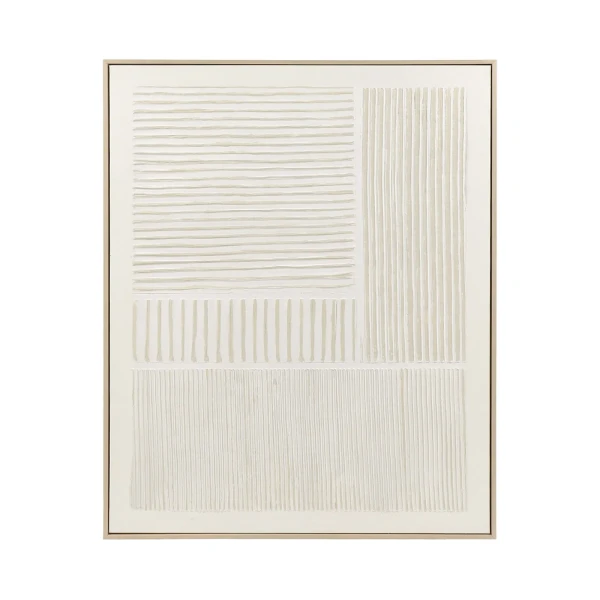 Duży obraz na ścianę Blanche Stripes 80 x 100, biały beż - Pomax