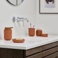 Pojemnik łazienkowy z pokrywką Ume, terracotta - Zone Denmark