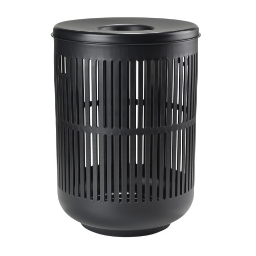 Kosz na pranie 60l, ażurowy Ume, czarny - Zone Denmark