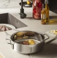 Garnek płaski saute, ze stali nierdzewnej Eva Trio Stainless Steel 4.5L - Eva Solo