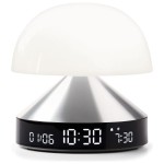 Budzik z lampką Mina Sunrise, aluminum – Lexon