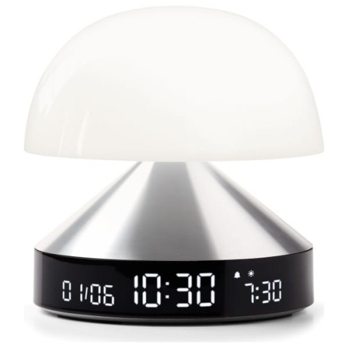 Budzik z lampką Mina Sunrise, aluminum – Lexon