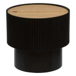 Stolik kawowy ze schowkiem Enola Ø 38.5, czarny - Atmosphera