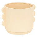 Ceramiczna osłonka na doniczkę Hind, ecru - Atmosphera
