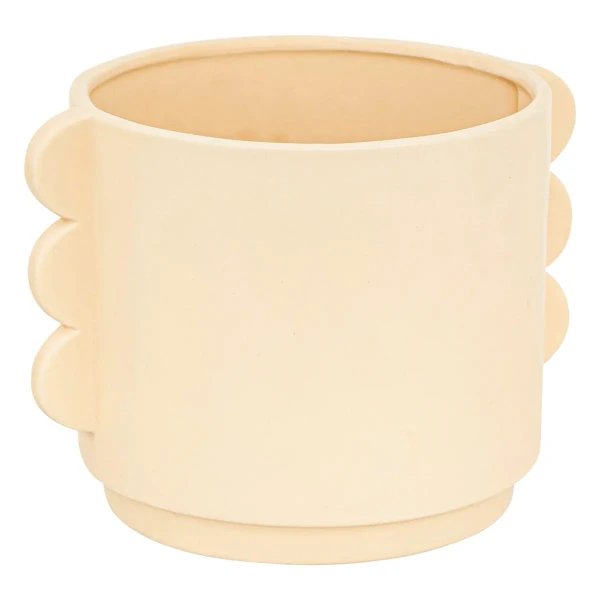 Ceramiczna osłonka na doniczkę Hind, ecru - Atmosphera