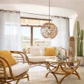 Lampa podłogowa pleciona z hiacyntu wodnego Sand - Atmosphera