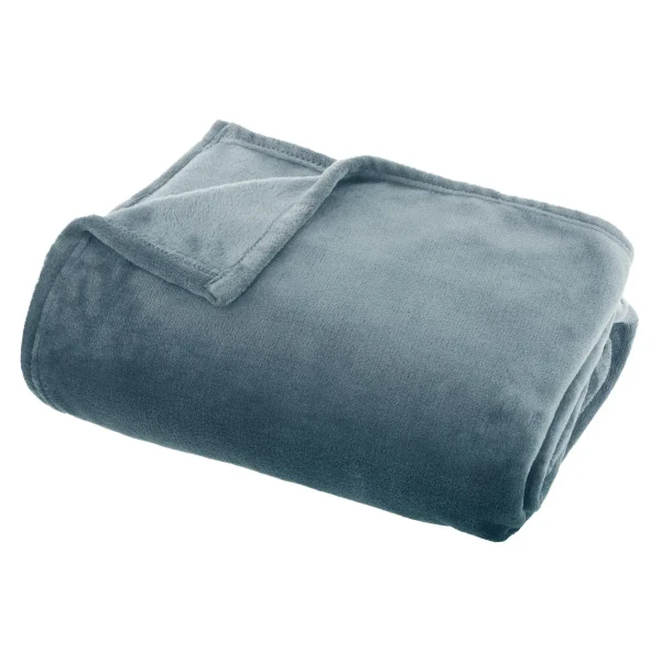 Koc flanelowy 130x180, niebieski - Atmosphera