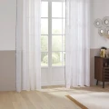 Lniana zasłona na przelotkach Linah 130x260, biała - Atmosphera