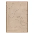 Reliefowy obraz dekoracyjny tłoczony Azra 50x70, beżowy - Atmosphera