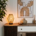 Obraz dekoracyjny z fakturą z rafii i sznurka Inaya 50x70 - Atmosphera