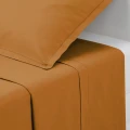 Bawełniane prześcieradło 240x290, Oeko-Tex, musztardowe - Atmosphera